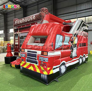 Château gonflable de <span class=keywords><strong>camion</strong></span> de pompiers à impression intégrale de qualité commerciale - Product Image 2