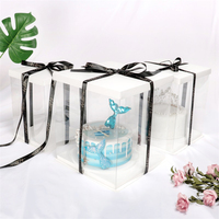 Grandes boîtes à gâteaux de qualité alimentaire avec couvercle transparent Grande boîte à gâteaux de 14/16 pouces