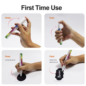 ปากกามาร์กเกอร์ชอล์กสำหรับหน้าต่าง6มม. สีเมทัลลิกลบได้ปากกาเน้นข้อความแบบเหลว - Product Image 5