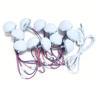 12 Bombillas LED para Espejo de Maquillaje, Base de Aluminio Oculta, Control Táctil USB, Regulable, Tres Colores, Monocromática, para Baño
