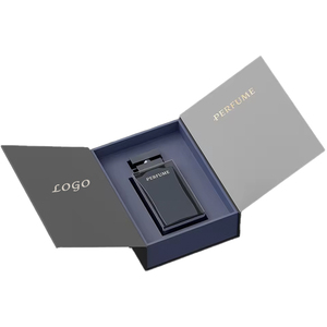 Yüksek kaliteli boş 50ml parfüm benzersiz tasarım ambalaj özel boş parfüm şişesi kutusu çift taraflı bölünmüş açık kutu - Product Image 1
