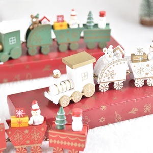 Train de Noël en bois à assembler soi-même, décoration intérieure, cadeau pour enfants, vente en gros - Product Image 3