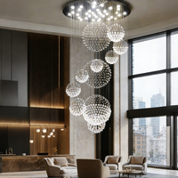 Lustre de Luxe pour Hall et Hall d'Entrée, Décoration d'Éclairage Intérieur, Lustre Moderne Personnalisé pour Supermarchés et Escaliers