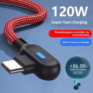 Câble de jeu pour téléphone portable à <span class=keywords><strong>double</strong></span> courbure avec lumière LED, tressé en nylon, compatible Android USB-C, charge rapide - Vente en gros disponible - Product Image 3