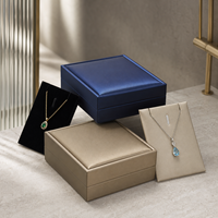 Boîte à bijoux en cuir personnalisée de luxe pour bagues et boucles d'oreilles en PU