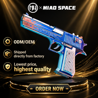 Pistol mainan Desert Eagle Flame Puzzle Kayu 3D DIY Model Kit Edukatif Grosir Kustom STEM Hadiah Langsung dari Pabrik CE EN71