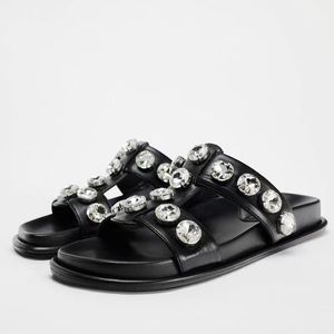 İspanya ZA Stili 2026 Kadınlar İçin Taşlı Platform Sandalet Açık Burun Askılı Moda Günlük Rahat Trend Terlik Parti Kulüp İçin - Product Image 5
