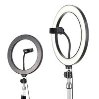 Dudukan Tripod Streaming langsung profesional, dengan lampu cincin & mikrofon untuk ponsel/kamera perekaman Video TikTok YouTube