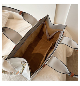 Nuevo Bolso de Lona de Gran Capacidad con Diseño de Color en Contraste, Bolso de Mano Moderno para el Trabajo y Viajes, Bolso Tote Tanjing - Product Image 6