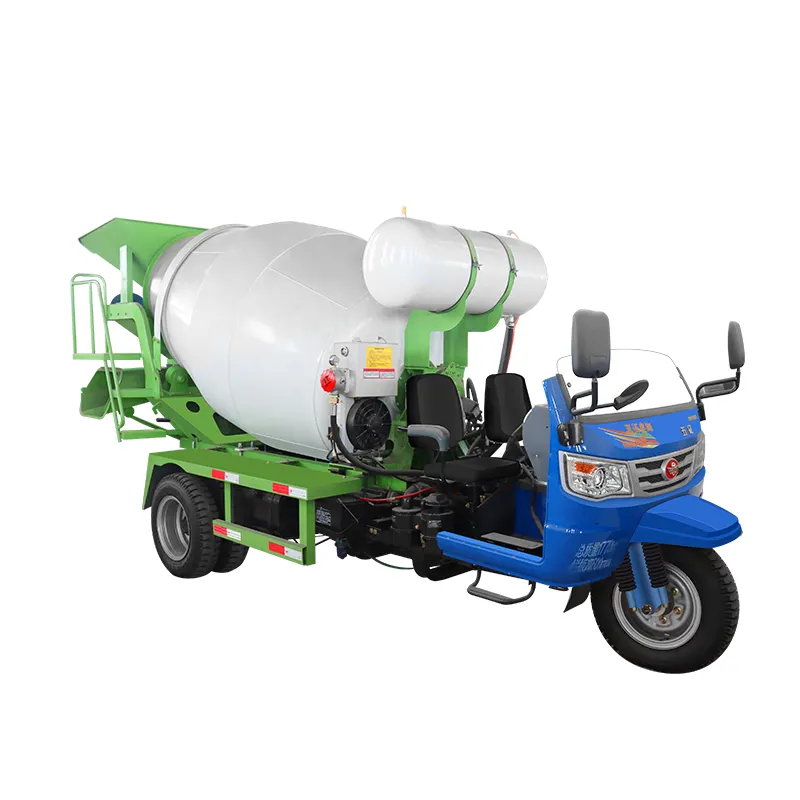 Caminhão betoneira portátil betoneira com tambor de plástico de 3,5 metros cúbicos com carregamento automático