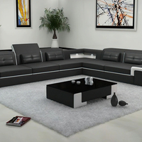 Ensemble de canapés en cuir de style moderne haut de gamme personnalisé pour salon