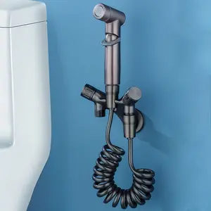 Türkisches Badezimmer gebürsteter Nickel-Shattaf Bidet de toilette sus304 handgerät Bidet-Jet-Spray shattaf Toiletten-Bidet-Sprüher-Set