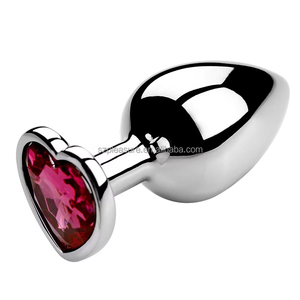 Фабричная Анальная игрушка металлическая плюс анальная мастурбация имитация в форме сердца из алюминиевого сплава Анальная пробка сердце пробка - Product Image 6