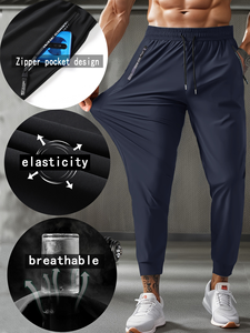 <span class=keywords><strong>Pantaloni</strong></span> Sportivi Leggeri in Pile per <span class=keywords><strong>Uomo</strong></span> con Tasche con Zip, <span class=keywords><strong>Pantaloni</strong></span> da Allenamento Ecosmart, Abbigliamento Maschile USA - Product Image 6