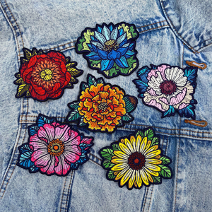 刺繍入りデイジーパッチ,カラフルなフラワーパッチ,縫製/アイロン衣類用,帽子,バックパック - Product Image 2