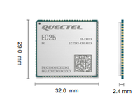 Module Quectel EC25JFA-512-STD, bandes B2 B40, certifié Telstra, VoLTE en option, double SIM