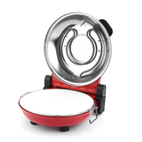 Nouveau modèle de four à pizza électrique automatique réglable en hauteur, 1400W, 12 pouces, pour une croûte croustillante, cuisson en moins de 5 minutes