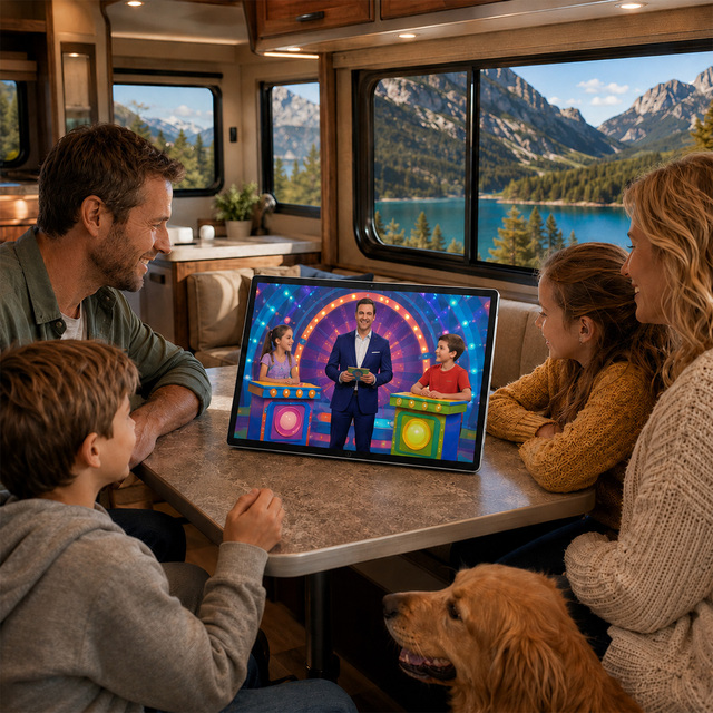 Android OS 1080p 21.5/24.5/27 Inch Moveable Smart Screen Wireless Battery-Powered Outdoor Portable TV 12V