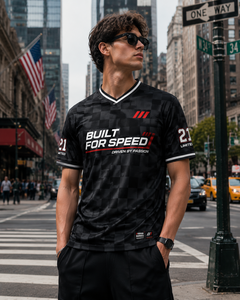 Custom Racing <b>T</b> Shirt Quick Dry Motorsport Fan Jersey V Neck Team <b>Track</b> Day Sublimation Racing Event Automotive Club Shirt - Product Image 1
