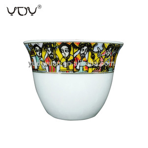 Fabbrica all'ingrosso fine porcellana ceramica logo personalizzato design tradizionale 80cc 90cc tazza <span class=keywords><strong>da</strong></span> caffè etiope <span class=keywords><strong>saba</strong></span> - Product Image 4