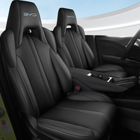 Fundas de Asiento de Coche de Cuero Sintético Perforado a Medida, Transpirables, para las Cuatro Estaciones, Compatibles con Airbag, para BYD Seagull