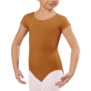 Maillot <span class=keywords><strong>de</strong></span> Ballet MiDee <span class=keywords><strong>de</strong></span> Algodón Suave para Niñas, con Cuello Redondo, Mangas Cortas y Espalda Descubierta en U para Entrenamiento <span class=keywords><strong>de</strong></span> <span class=keywords><strong>Danza</strong></span> - Product Image 3