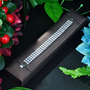 HIBRIDE zircone <span class=keywords><strong>roma</strong></span> sposa Wedding bracciale e braccialetti gioielli tagliati 5.0mm CZ bracciale <span class=keywords><strong>Tennis</strong></span> per B-006 da donna - Product Image 2