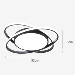 Lampada da Soffitto LED Nera dal Design Creativo per <span class=keywords><strong>Camera</strong></span> da Letto e Soggiorno - Product Image 6