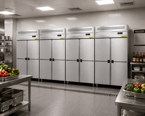 Réfrigérateur commercial en acier inoxydable à 4 portes, réfrigérateur vertical avec refroidissement uniforme et nettoyage facile - Product Image 6