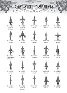 Componentes de repuestos de hierro forjado de 120x28mm Elementos forjados Piki para valla de puerta - Product Image 4