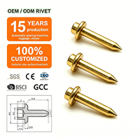 Clou commun en laiton tourné CNC de qualité DIY, de 1 mm à 200 mm, poli, pour machines à coudre et presses à chaussures, fournisseur en gros
