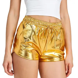 Популярные золотые пляжные брюки King Mcgreen со звездами, пикантные светоотражающие шорты с металлическими элементами для ночной съемки, джинсовые шорты, женские шорты, короткие брюки