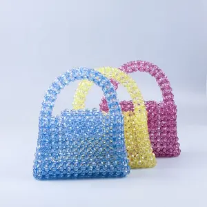 Popular Verão mini Noite De Cristal Frisado Bolsa Para As Mulheres Saco Frisado Artesanal Personalizado da menina