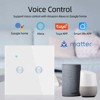 TYSH pour Zigbee WiFi Smart Wall Switch avec Smart Life App Panneau de verre étanche au design de luxe pour la domotique intelligente