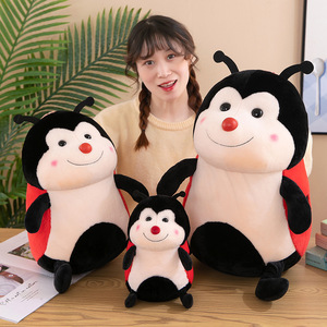 Divertido y Lindo Peluche de Mariquita de Dibujos Animados, Animales Salvajes de Peluche, Almohadas de Peluche, Insecto, Mariquita, Animales de Peluche - Product Image 2