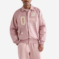 Vestes de baseball hiver personnalisé Chenille broderie Logo cuir véritable cuir Letterman Varsity veste pour hommes