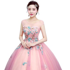 Women Long Skirt Stage Performance Costume Light Red Bean Paste Polyester 3D Stereoscopic Patterns Tutu Skirt Photo Studio - Product Image 5
