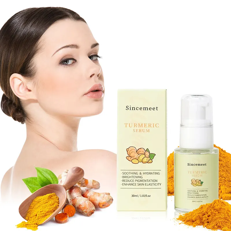 Turmeric Face Serum With Vitamin C Skin Glow Facial Anti Acne Soothing Brightening Hydrating Ginger Tumeric Liquid serum