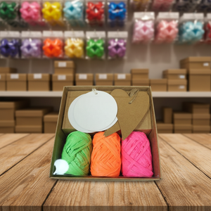 Kit de Noël Nature-pak : Ensemble d'emballage cadeau avec ruban gros-grain et <span class=keywords><strong>ficelle</strong></span>, tout-en-un, écologique, durable, pour DIY de fêtes, nœud étoile, OEM - Product Image 3