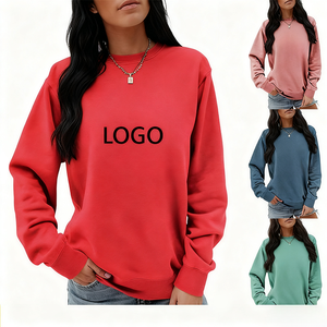 사용자 정의 핫 세일 패션 단색 라운드 넥 풀오버 긴 소매 스웨터 느슨한 남성과 여성 의류 - Product Image 1