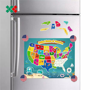 2024 gran geografía y viaje aprendizaje espuma EVA EE. UU. mapa magnético rompecabezas para niños educación regalo <span class=keywords><strong>de</strong></span> Navidad - Product Image 5