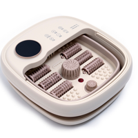 Bain de pieds électrique pliable avec fonction chauffante, boules de massage Shiatsu à bulles, écran LCD, télécommande sans fil