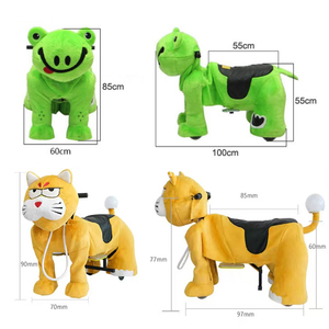 Animaux motorisés en peluche télécommandés à monnayeur pour intérieur et <span class=keywords><strong>extérieur</strong></span>, jouets électroniques à chevaucher pour centres commerciaux - Product Image 2