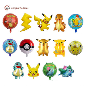 Anime Foil Balloons Pikachu Charmander Pokeball Lightning Shape Mylar Balloon Kids <strong>Birthday</strong> Party <strong>Decor</strong> Balloon - Product Image 1