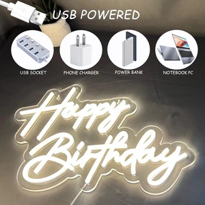 Feliz cumpleaños 3D letras de neón luces personalizadas Color ajustable Control remoto LED Bar luces decorativas a prueba de agua - Product Image 4