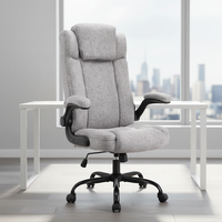 Chaise de bureau ergonomique pivotante pour dirigeant, chaise de bureau pour invité, chaise de bureau pour manager, chaise de bureau confortable avec coussin moelleux, fauteuil d'ordinateur