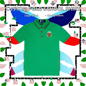 Vente flash - Polo personnalisé pour enfants - Haute qualité - Logo brodé - Uniforme scolaire unisexe - Product Image 2