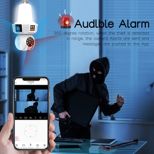 V380 Pro ống kính kép Màn hình kép E27 Bóng đèn máy ảnh Ánh sáng LED 360 bóng đèn chủ <span class=keywords><strong>Hidden</strong></span> <span class=keywords><strong>Camera</strong></span> Wifi Home an ninh IP <span class=keywords><strong>Camera</strong></span> - Product Image 3