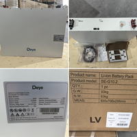 Batterie solaire au lithium Deye à longue durée de vie, rechargeable, 51,2 V, 5 kWh, 10 kWh, 100 Ah, 200 Ah, pack de batteries de stockage d'énergie