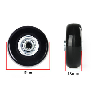 Roulettes de valise 360° pivotantes en polyuréthane, 4 roues, 50 mm, avec sécurité TSA, pour mini-bagages, en plastique - Product Image 5